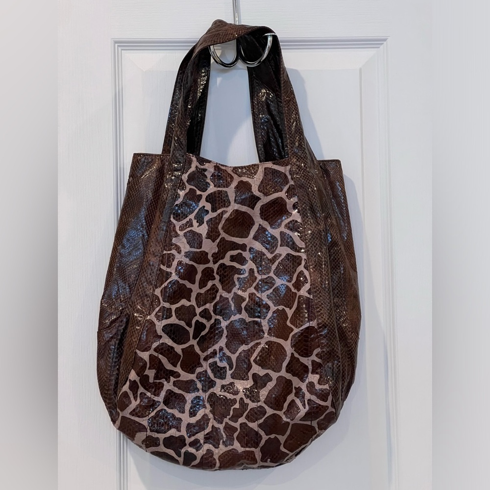 Huge Snakeskin Lightweight Tote/ large purse